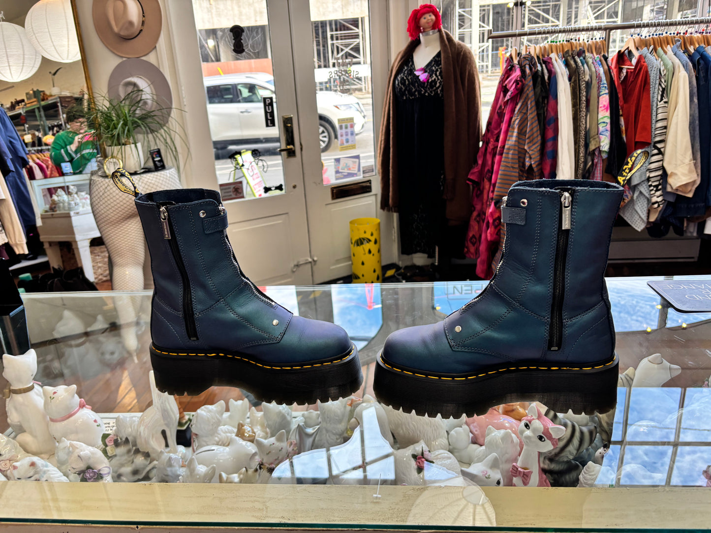 size 41 Jetta metallic blue Doc Martens docs - platforms