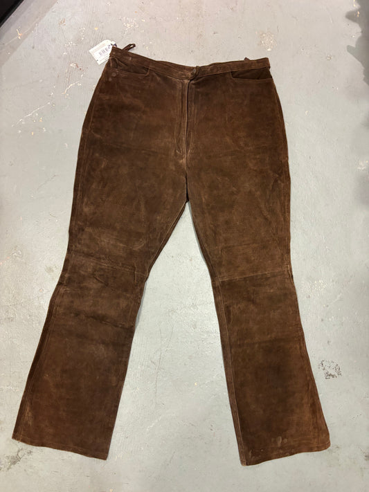 brown suede - genuine vintage Freemans pants