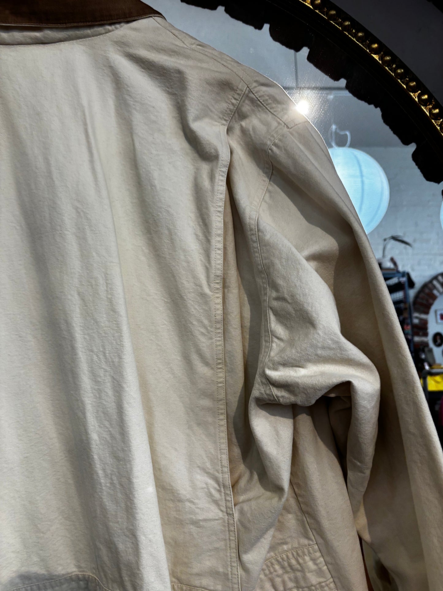 size L/G cream with cord collar VINATGE Eddie Bauer jacket - chore