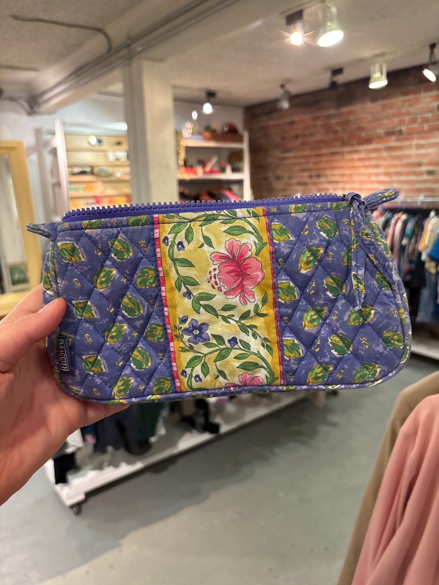 Vintage Maggie b quilted little bag