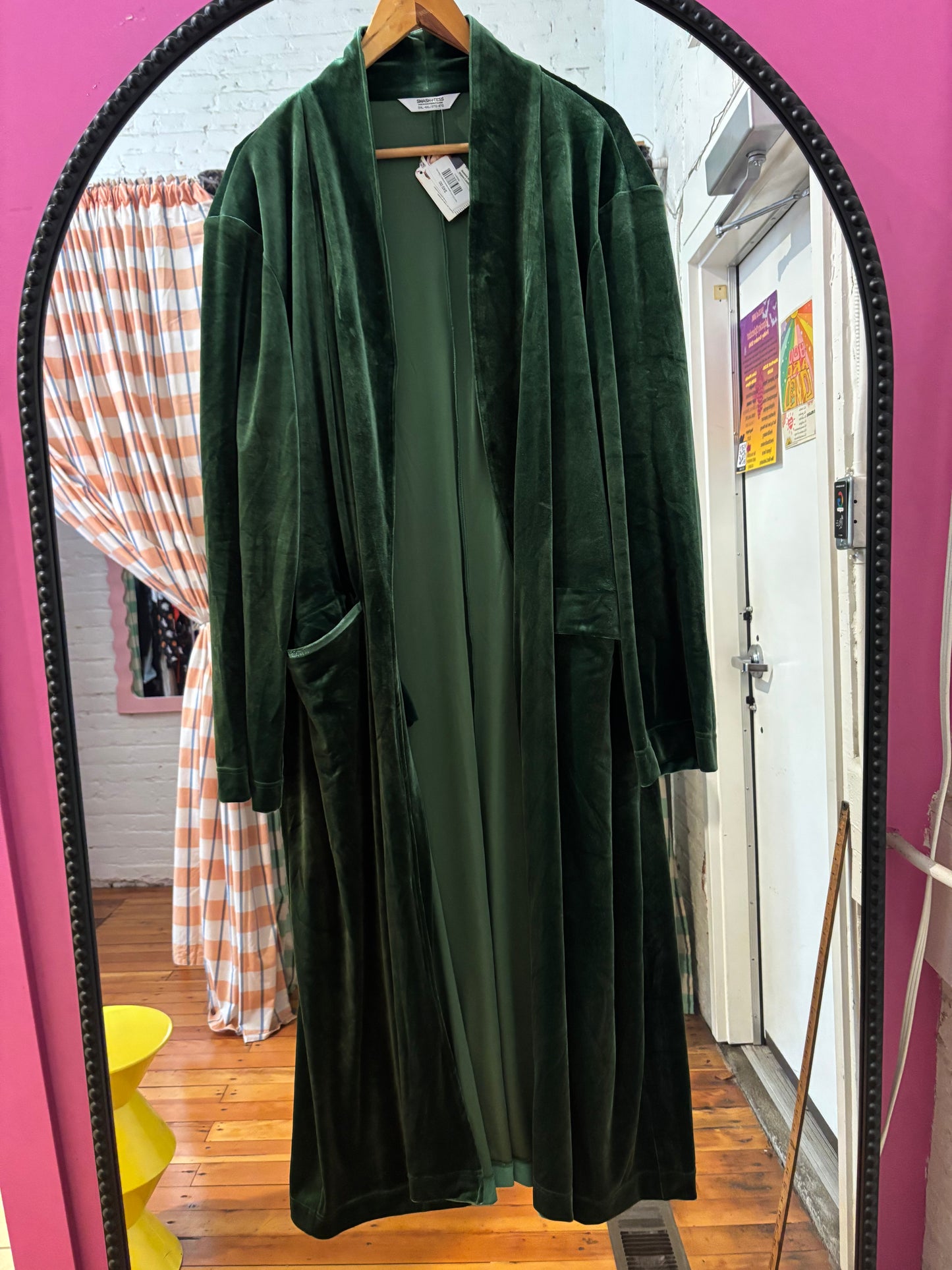 size 3XL-4XL green velvet Smash + Tess robe duster