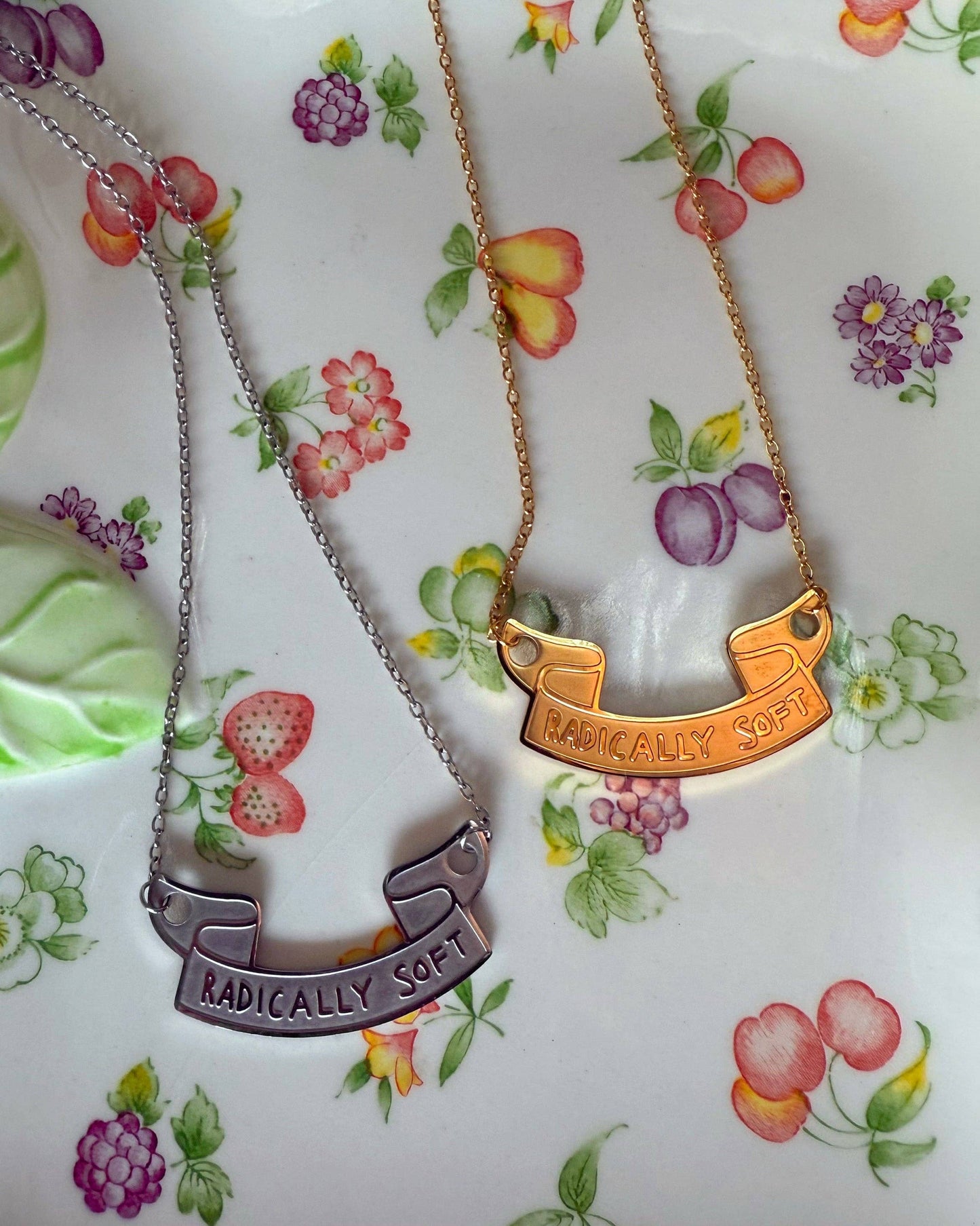 Radically Soft Slogan Necklace