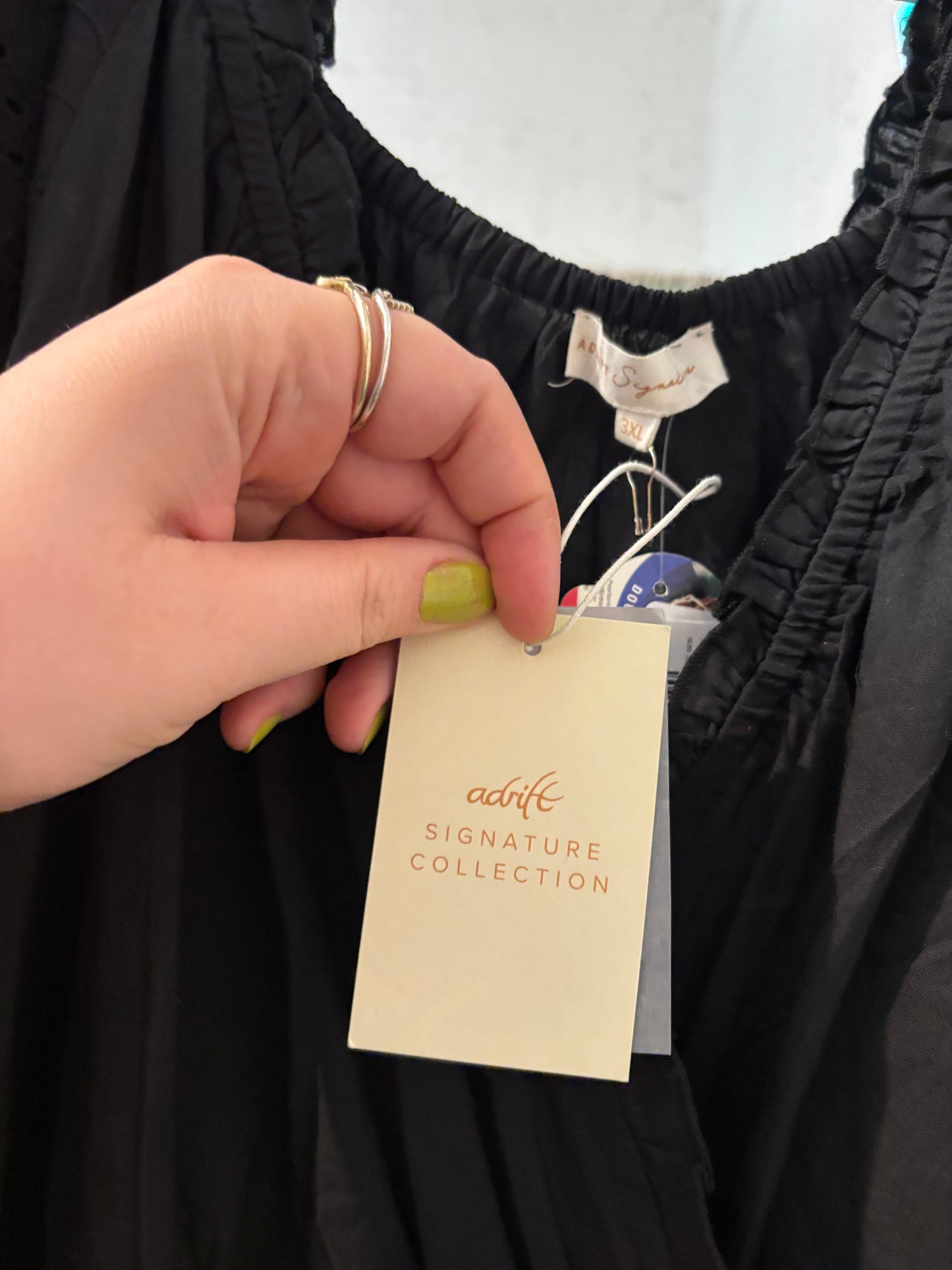 size 3X black cotton Adrift Signature dress - long