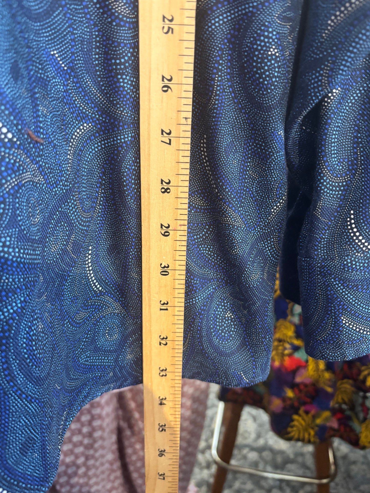size 6X blue pattern Daniel Hechter button up