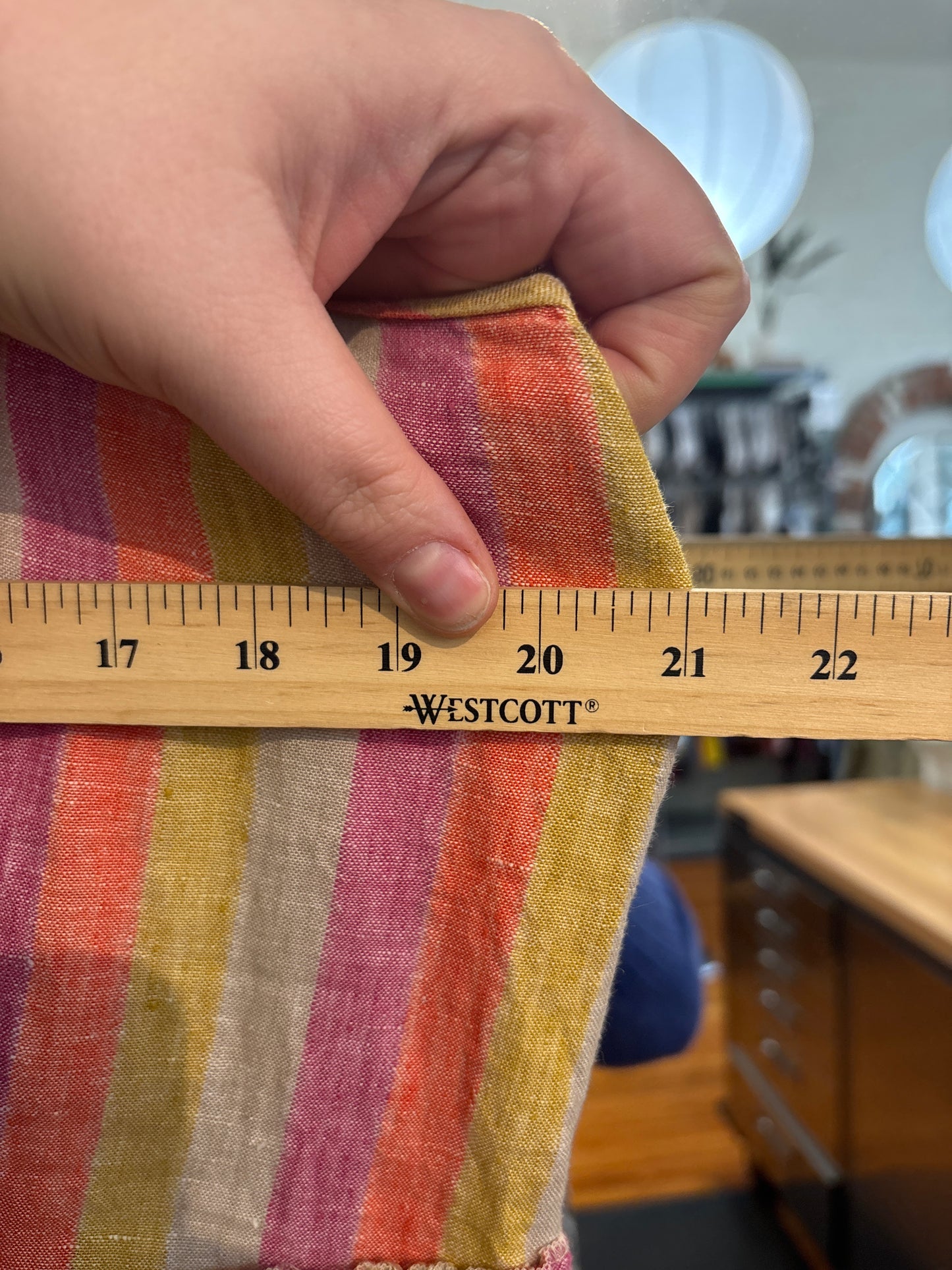 size Large pink orange stripe Nettle's Tale sonora dress