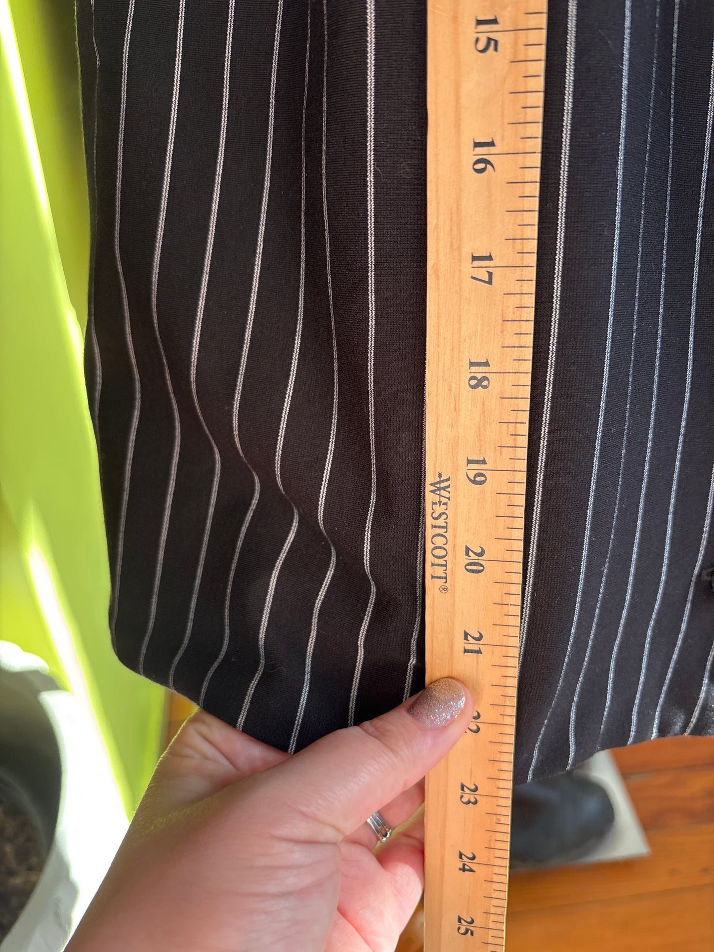 size 3X black white pinstripe NLT vest