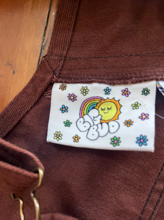 size 2X brown big bud press shorteralls