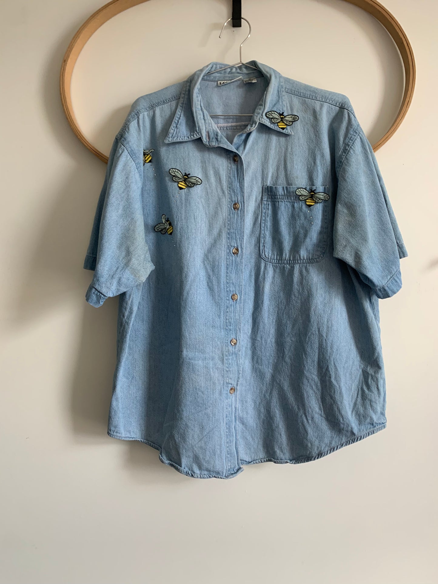 Size XL Vintage cotton denim shirt, Las Olas