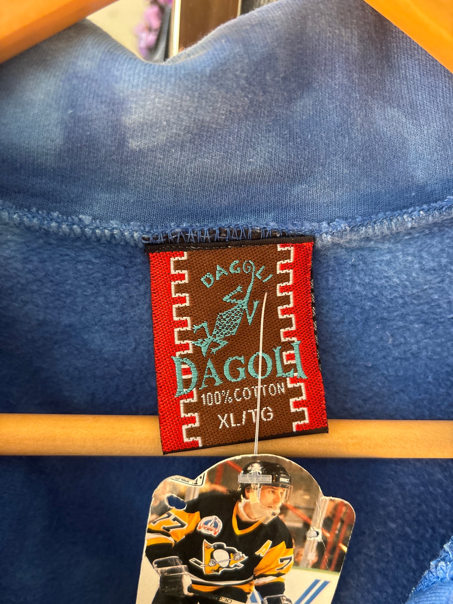 size XL blue tie dye VINTAGE Dagoli vest