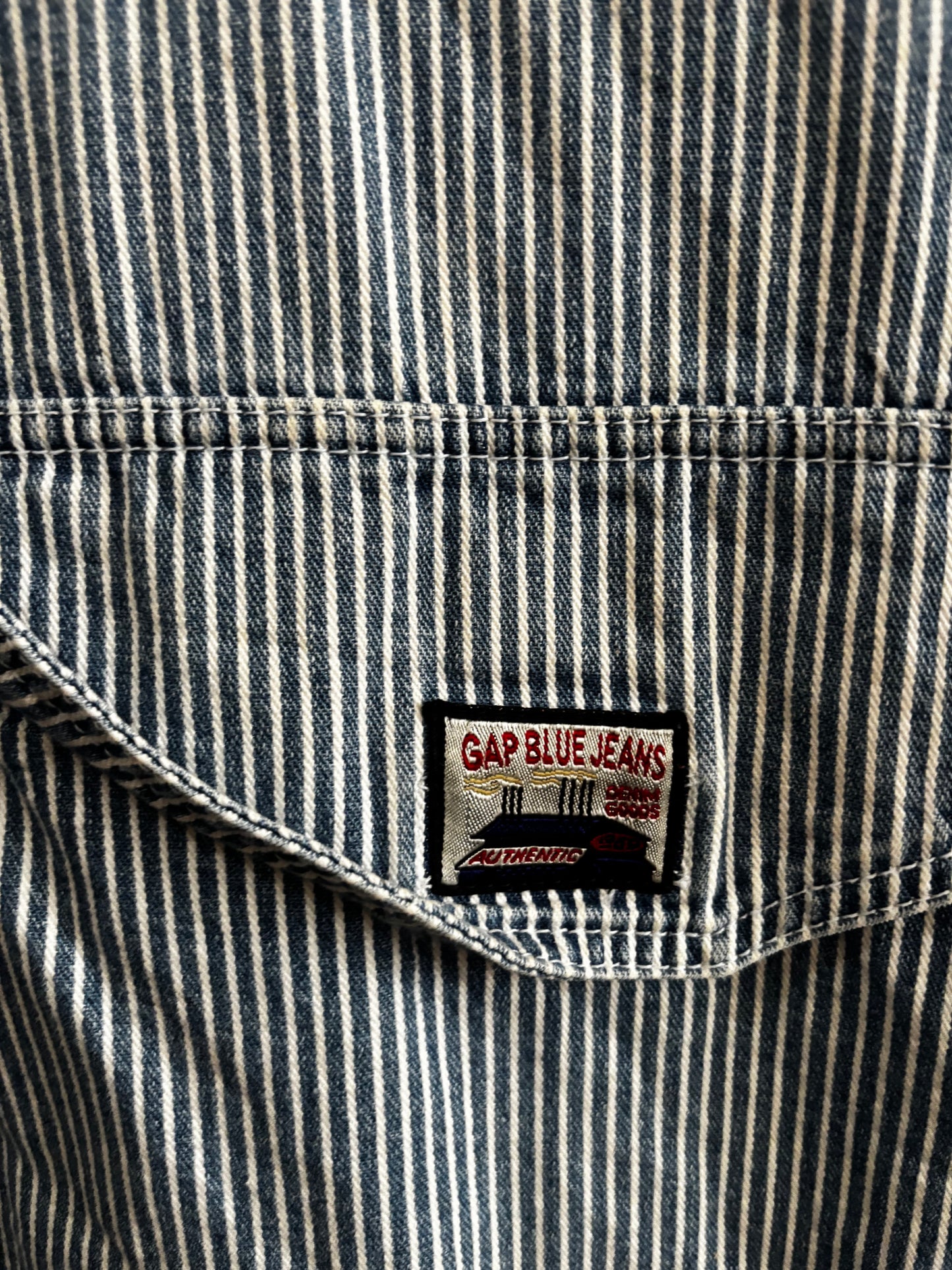 size XL denim stripe - Gap Blue Jeans VINTAGE Gap vest - pull over