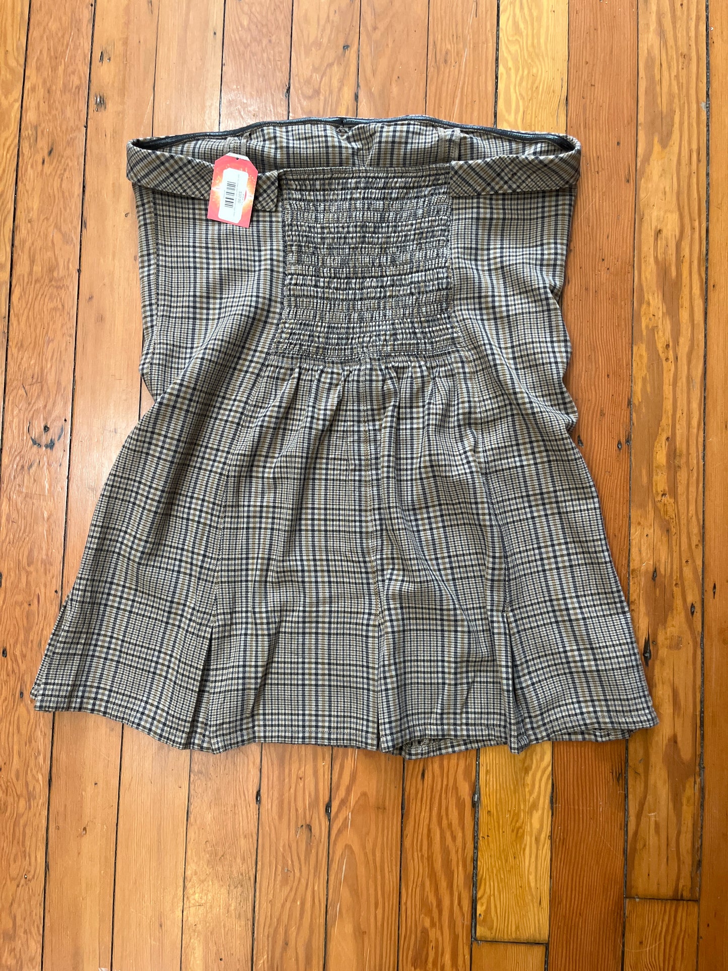 size XXL brown plaid NWT American Eagle dress - strapless