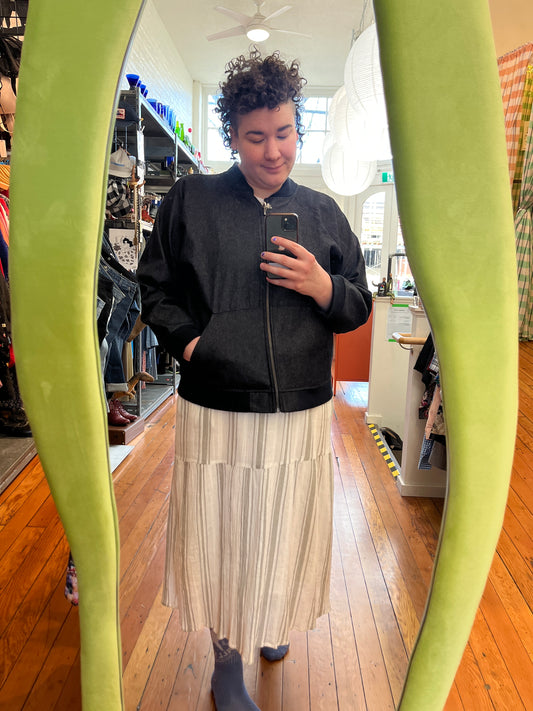 Size XL Roscoe Bomber charcoal japanese denim Connally Goods jacket