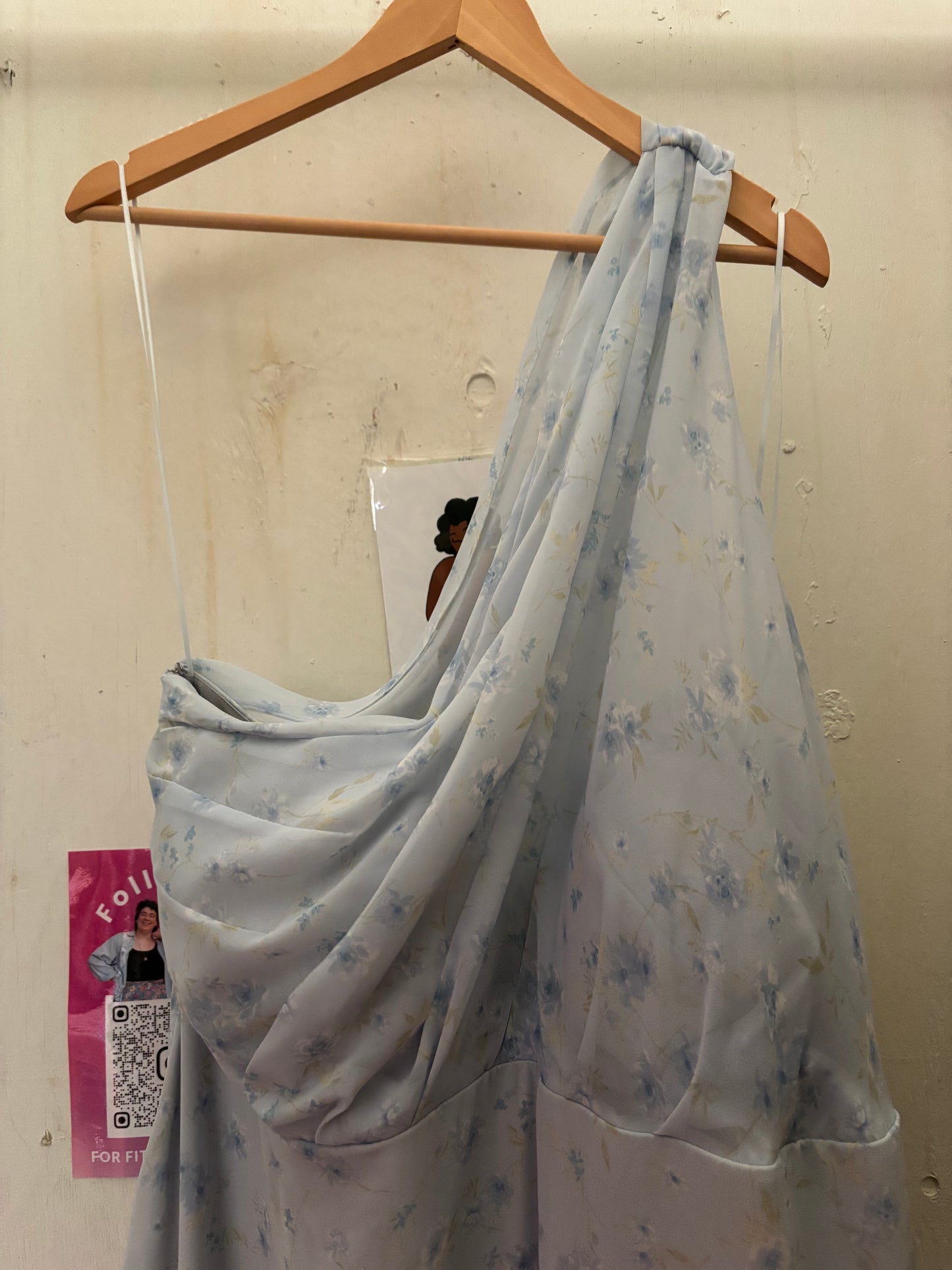 Size 20 baby blue floral Birdy Grey dress - long formal