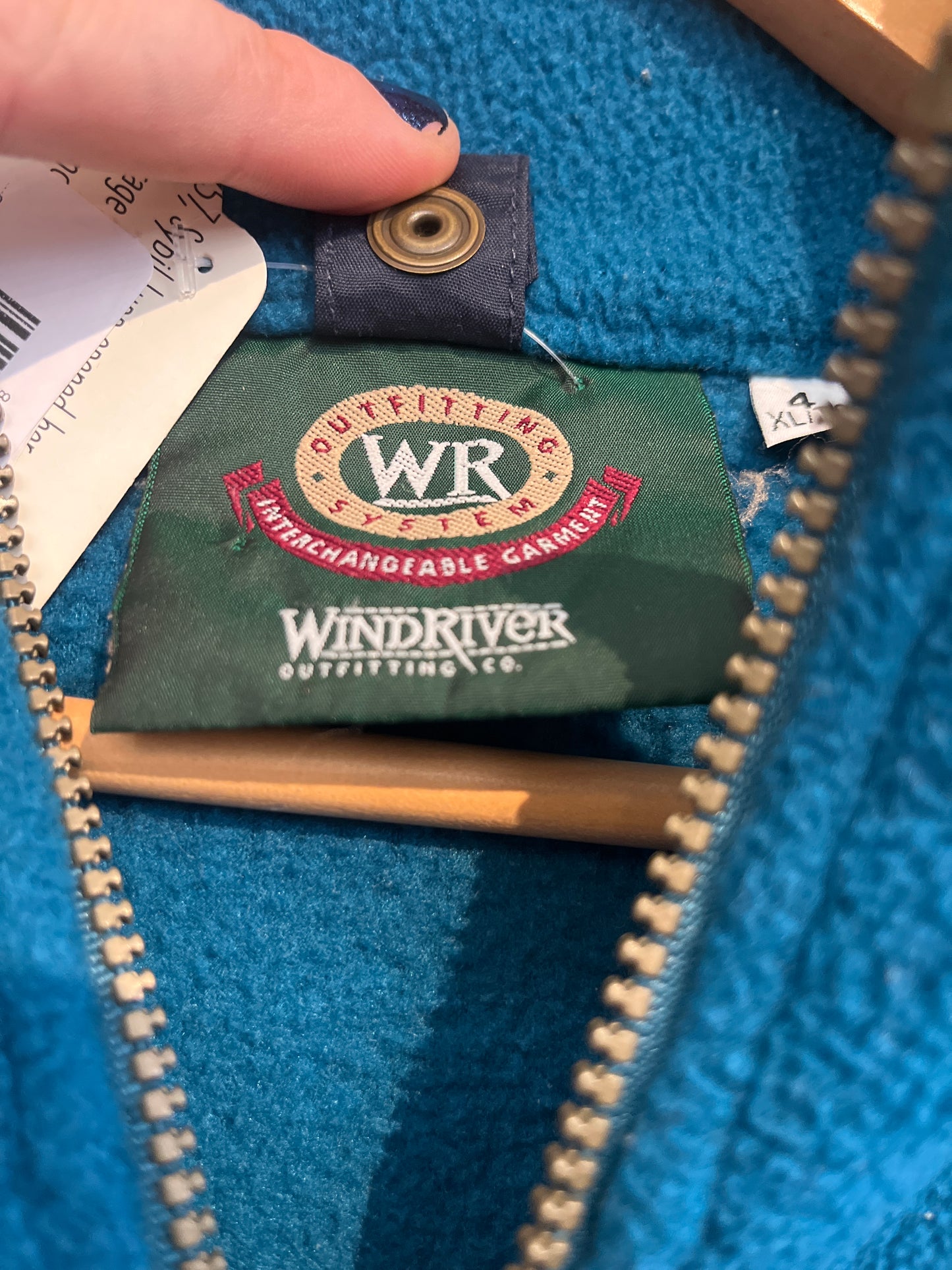 size 4XL teal fleece VINTAGE Wind River vintage fleece