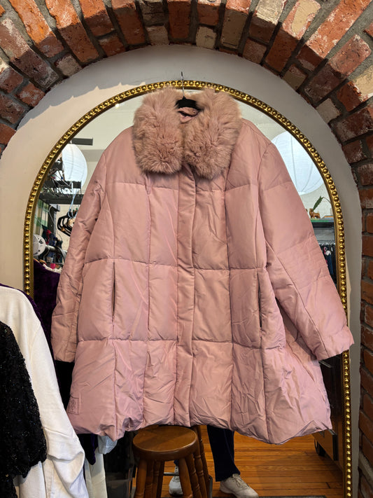 size 3X pink puffer 1 Madison jacket - long puffer