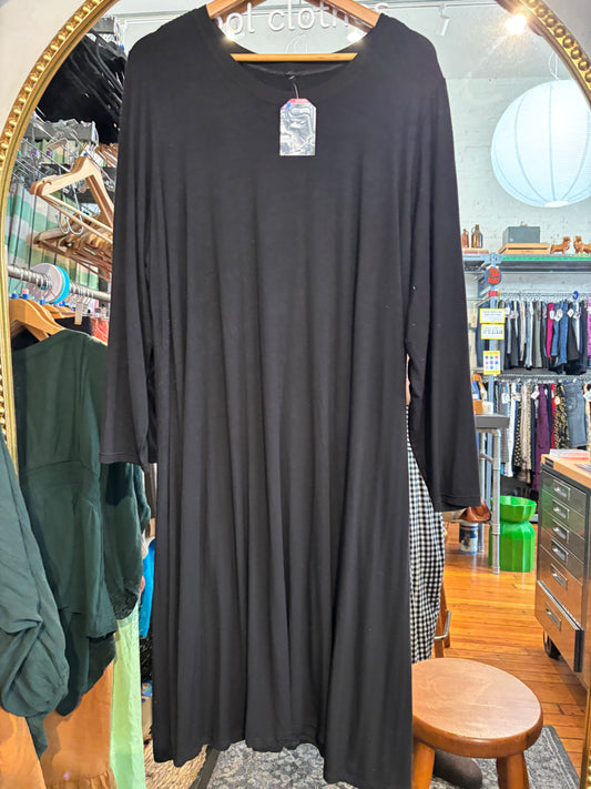 size flex black modal Muna + Broad pattern dress - hexam