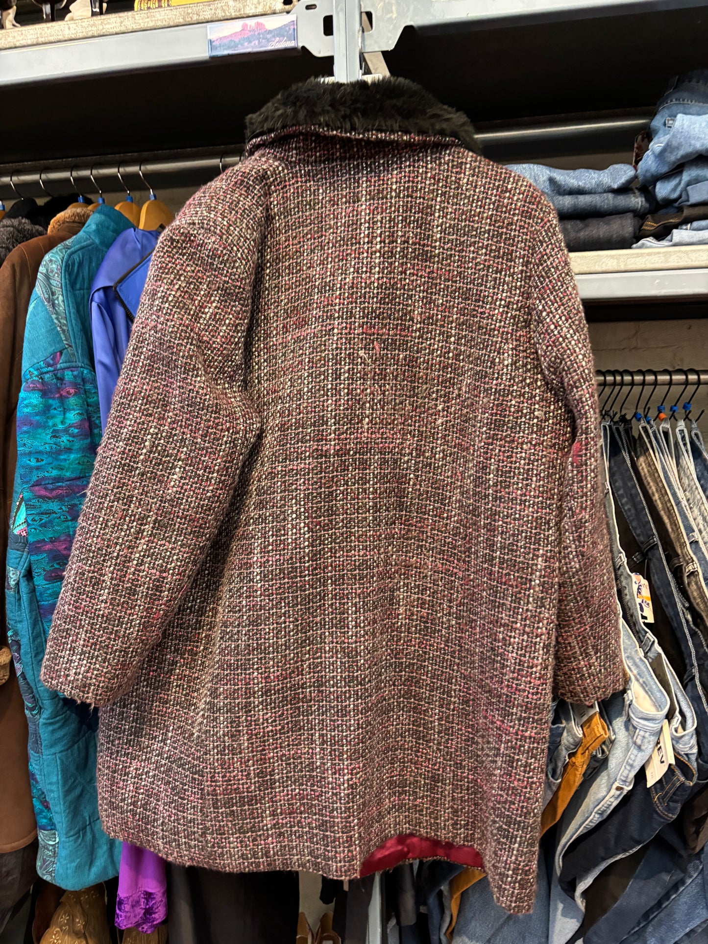 size 22 black red tweed Vintage Penningtons jacket