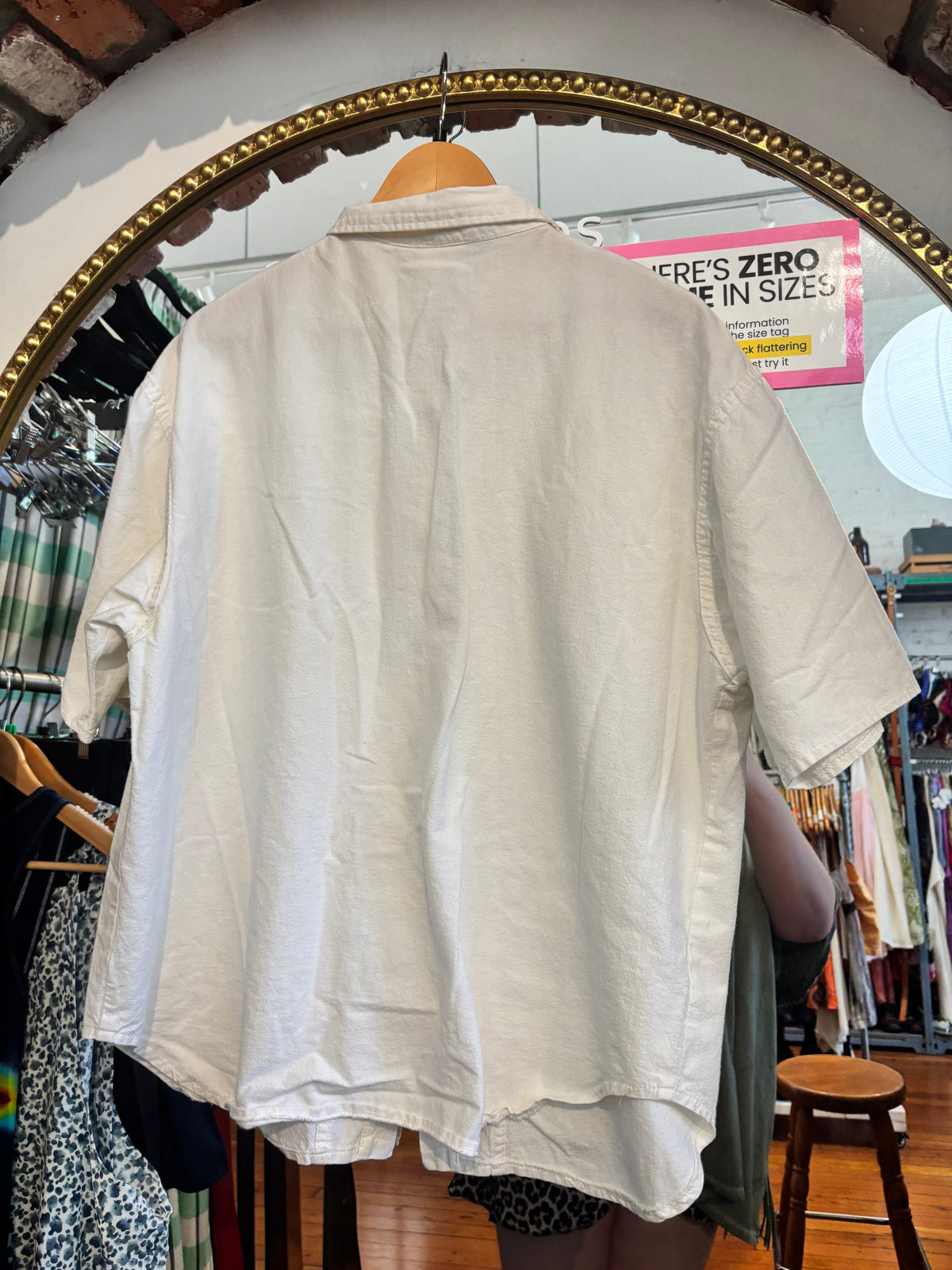 AS IS size 04 white heavy COTTON VINTAGE LA Directions top - button up