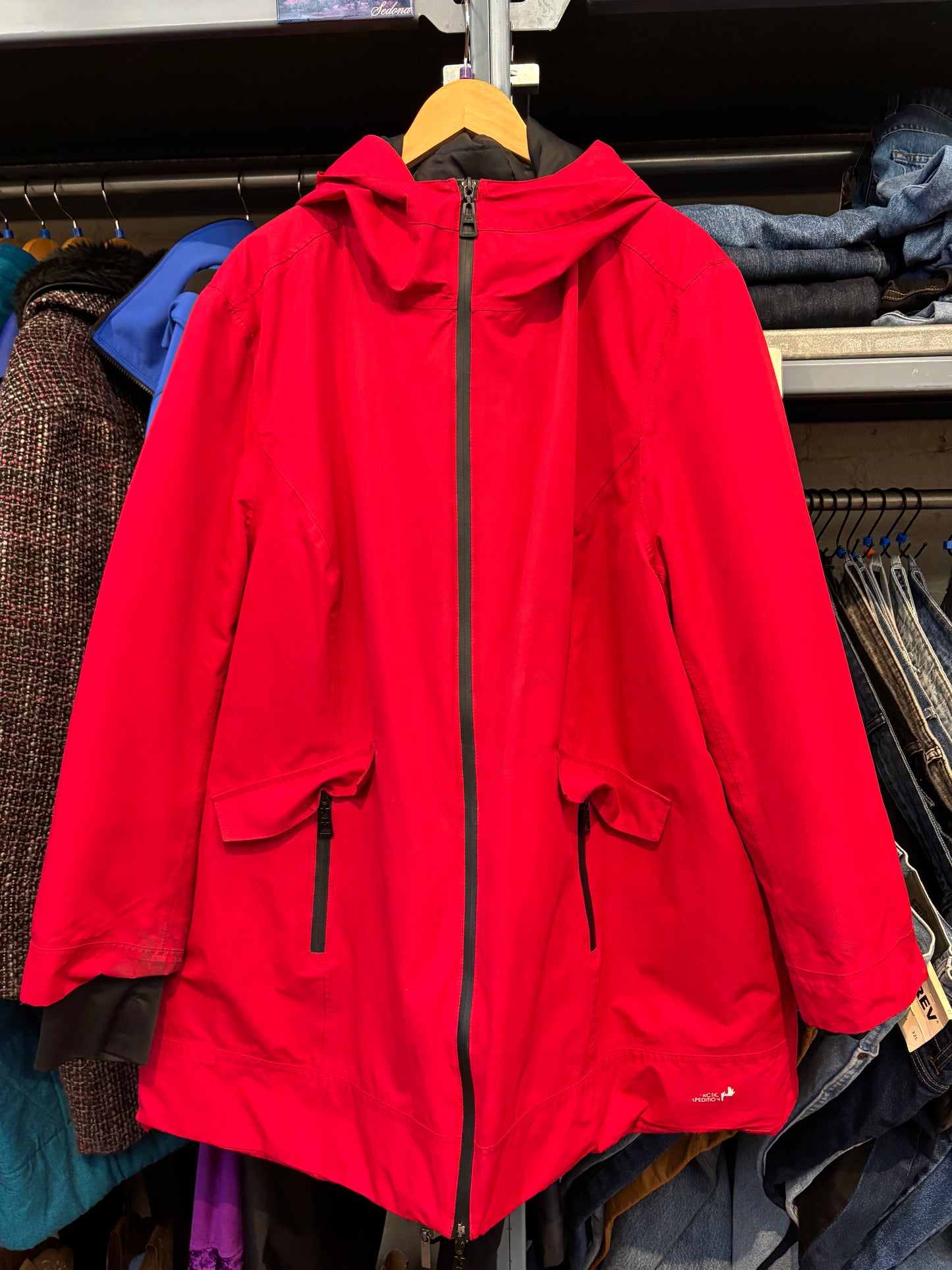size 3X red bright Arctic expedition jacket - rain