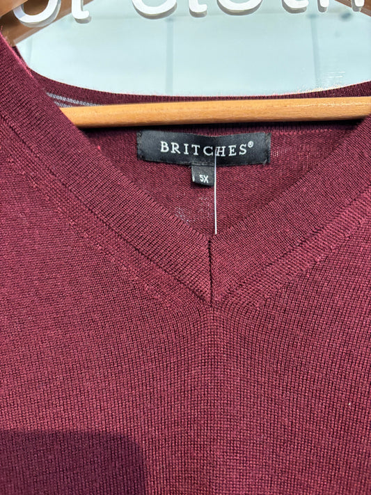 Size 5X Britches Merino Wool Blend Sweater Vest