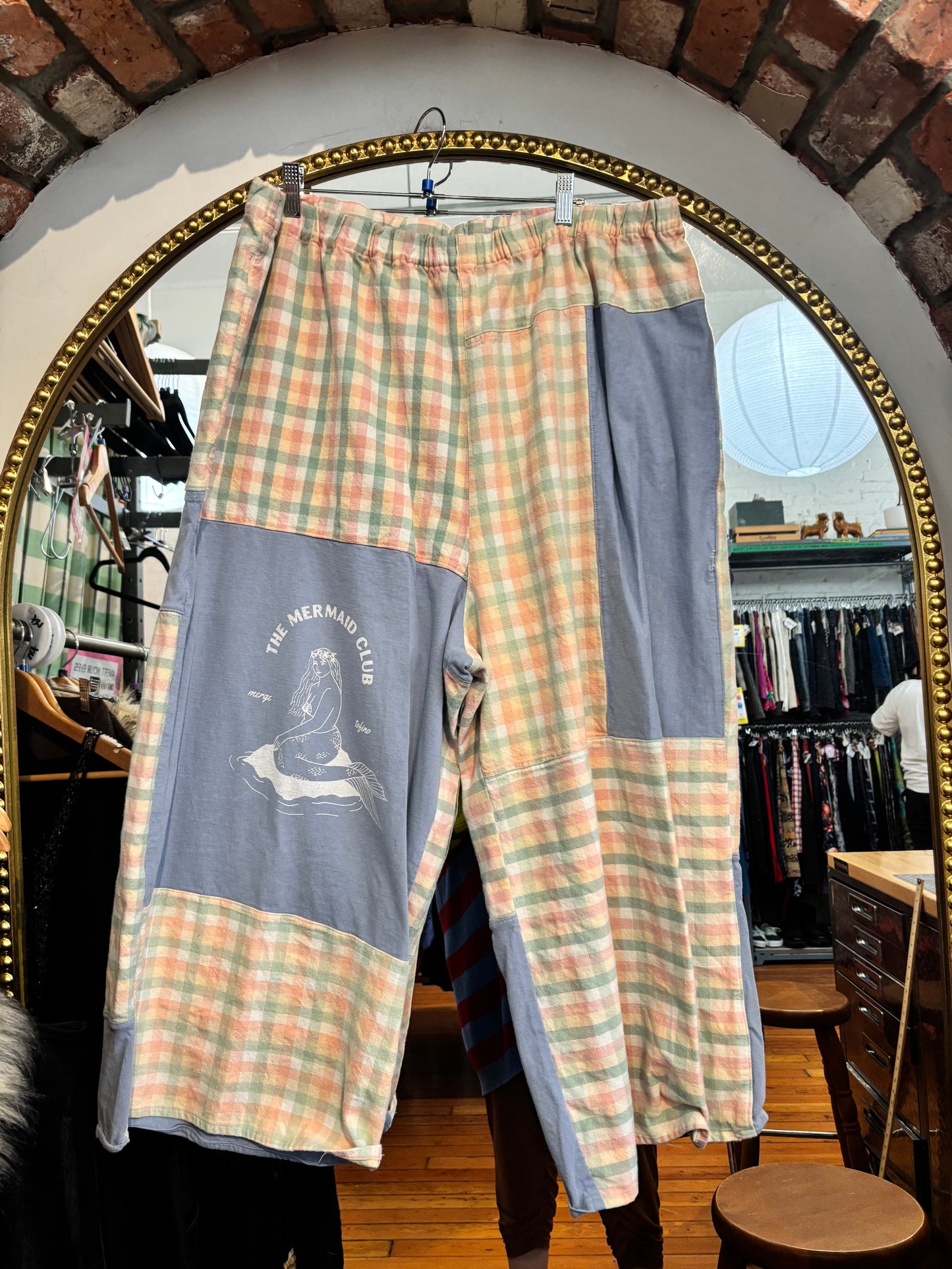 Size 2X pastels mermaid Abbie Originals AS IS pants
