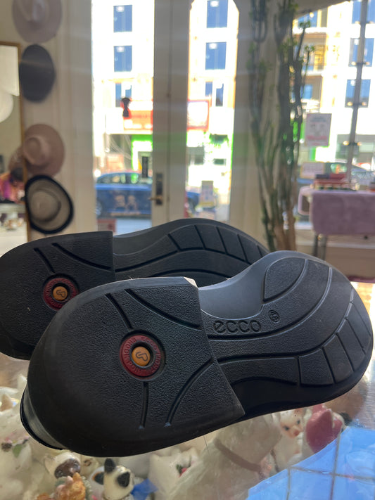 size 14 / 48 wide black leather ECOO shoes