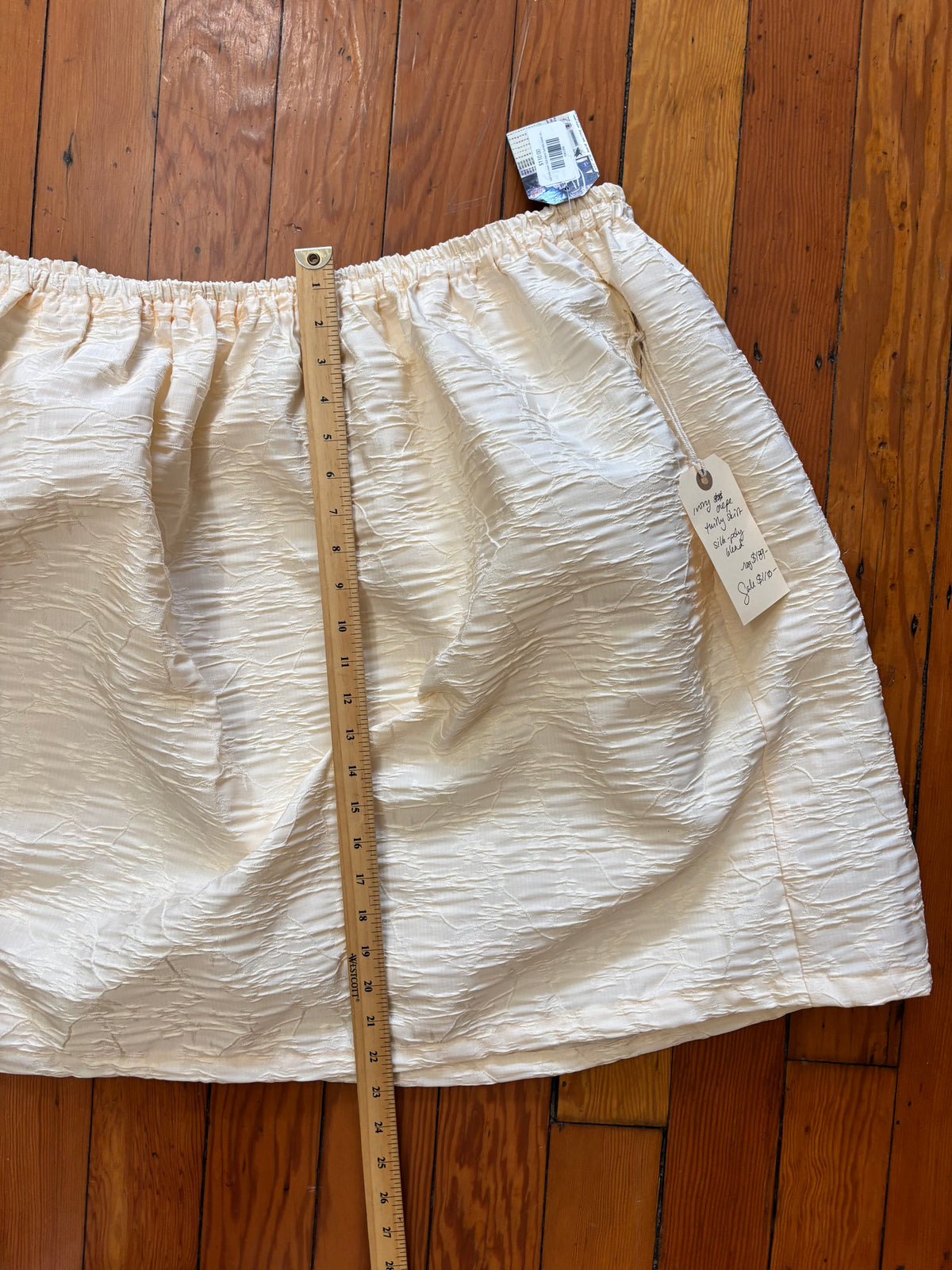 size 5-6X cream SILK blend Connally Goods skirt - short