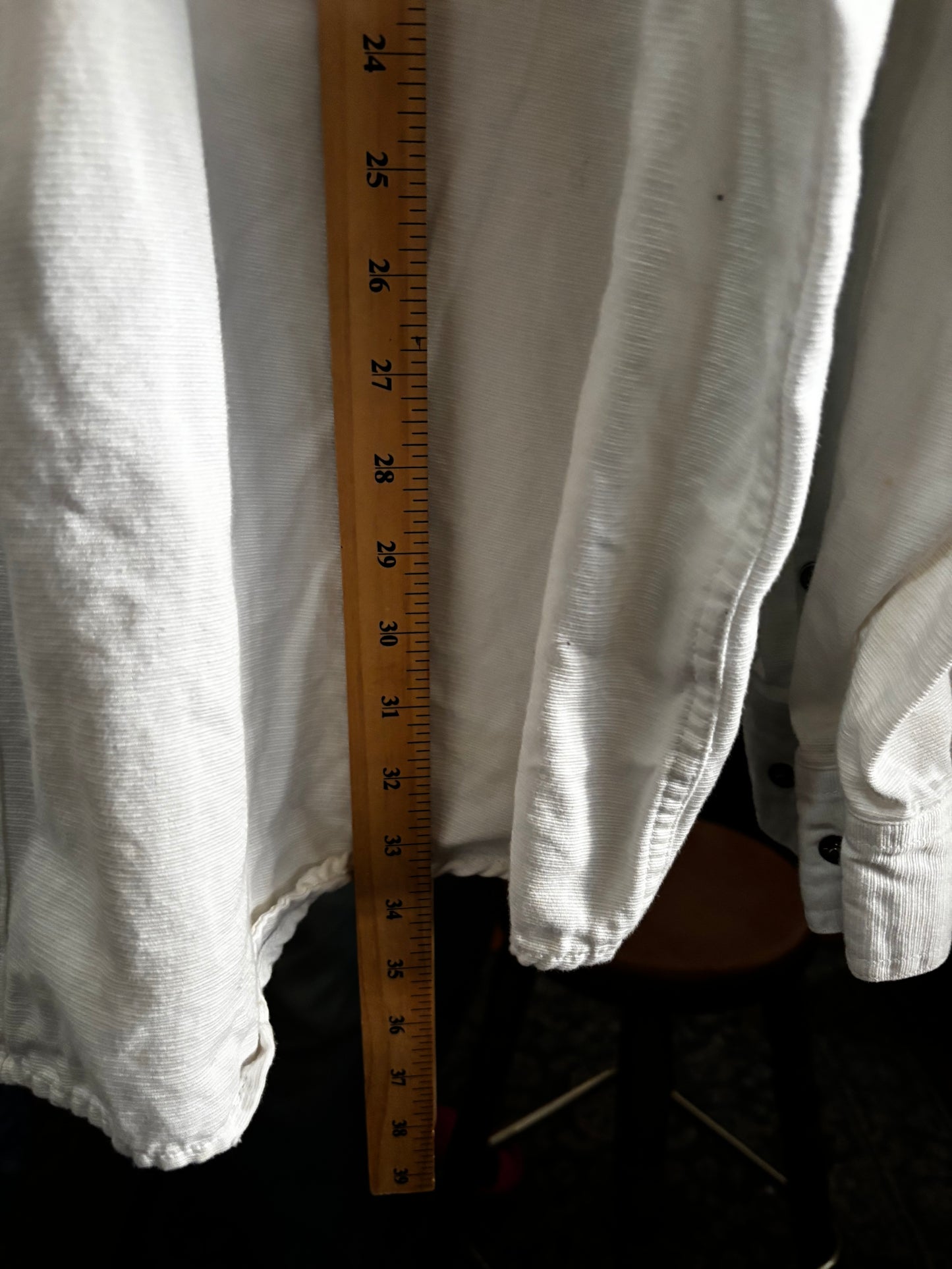 size 3XT white with snap buttons VINTAGE HARLEY Davidson AS IS  button up long sleeve