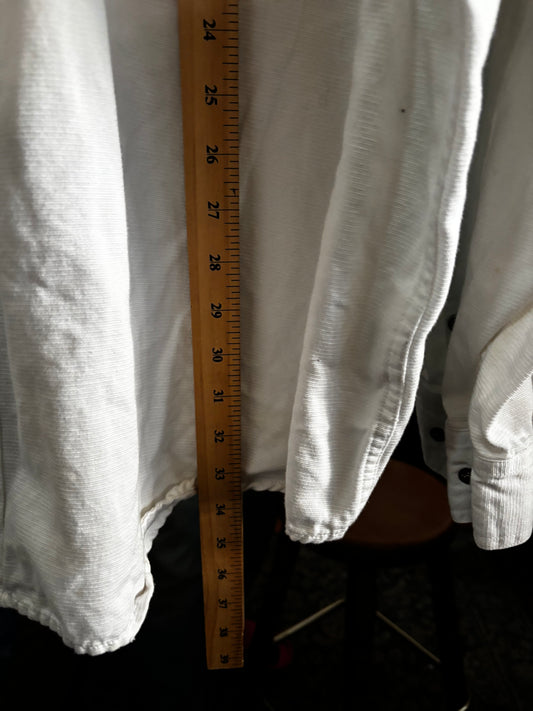 size 3XT white with snap buttons VINTAGE HARLEY Davidson AS IS  button up long sleeve