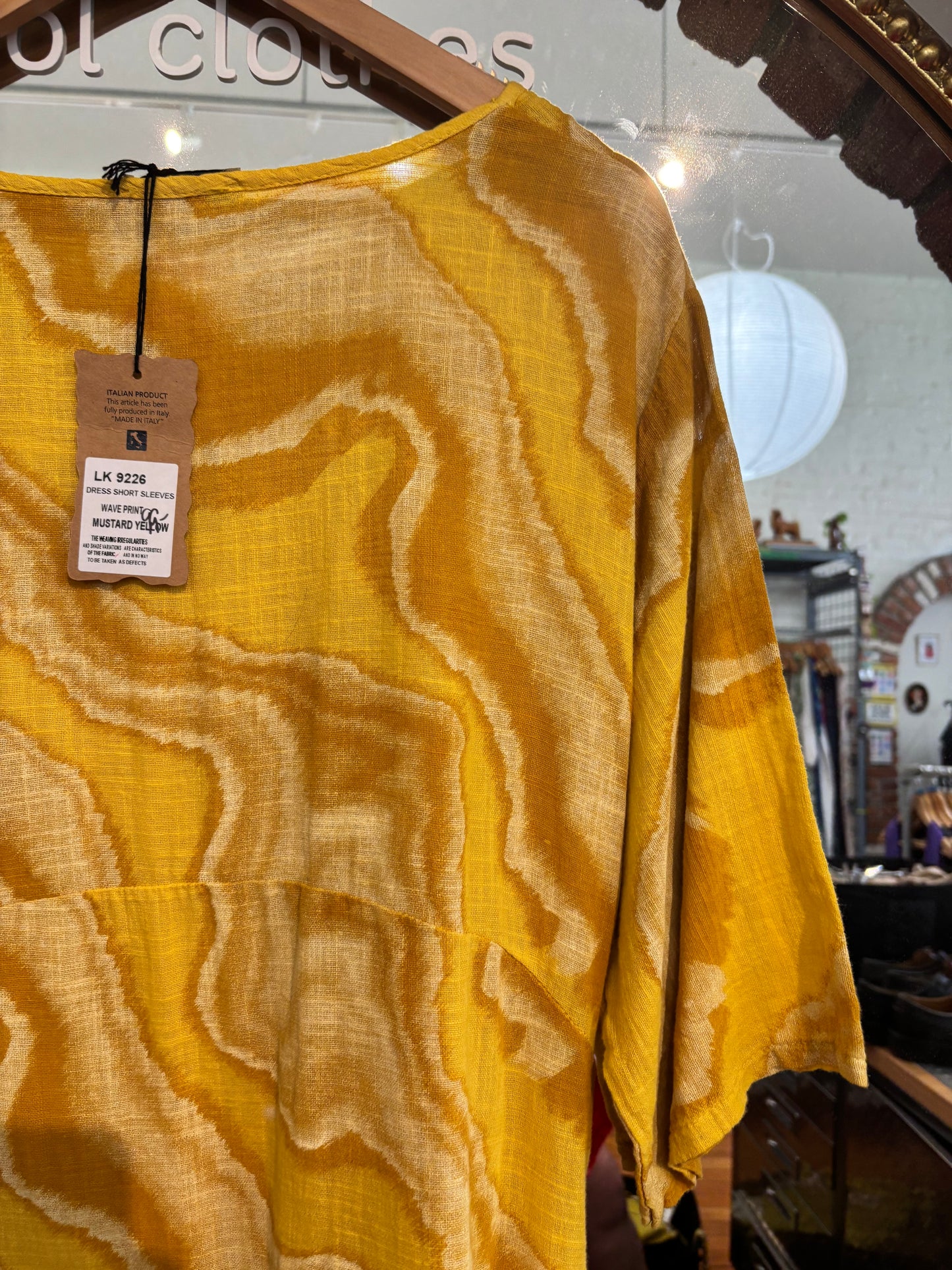 size flex yellow yellow cotton NWT Beyond Capri dress - boxy