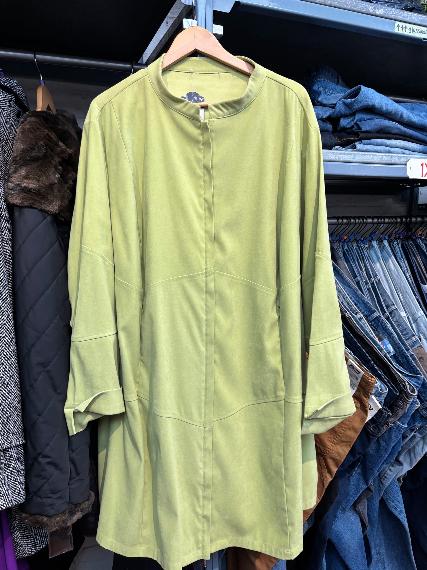 size flex brushed chartreuse VINTAGE dress jacket