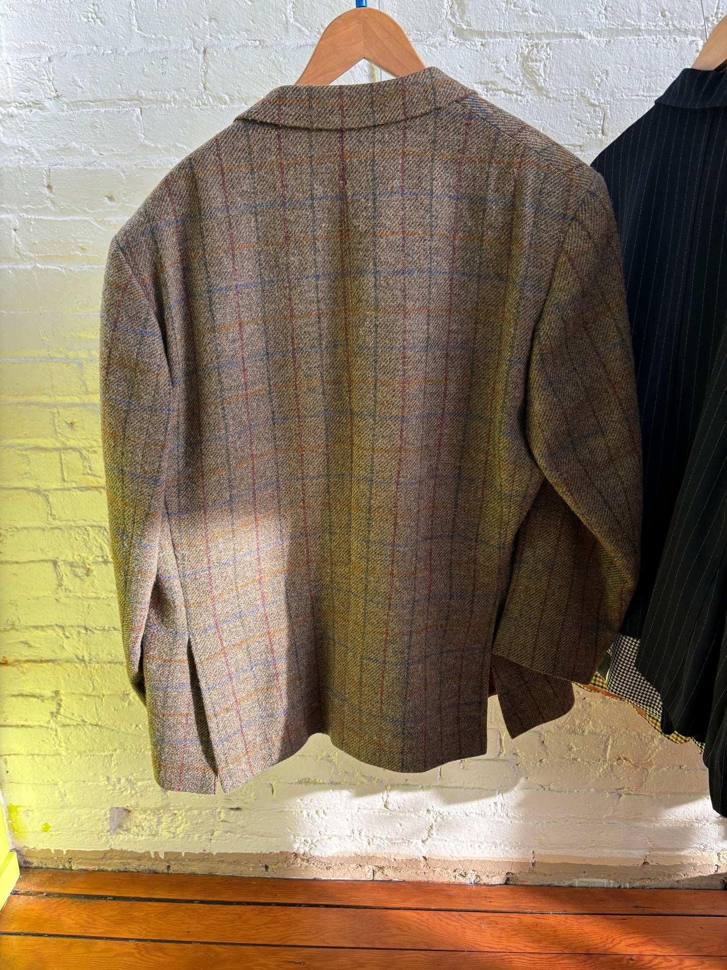 VINTAGE AS IS size 50 Blarney Mills wool plaid blazer