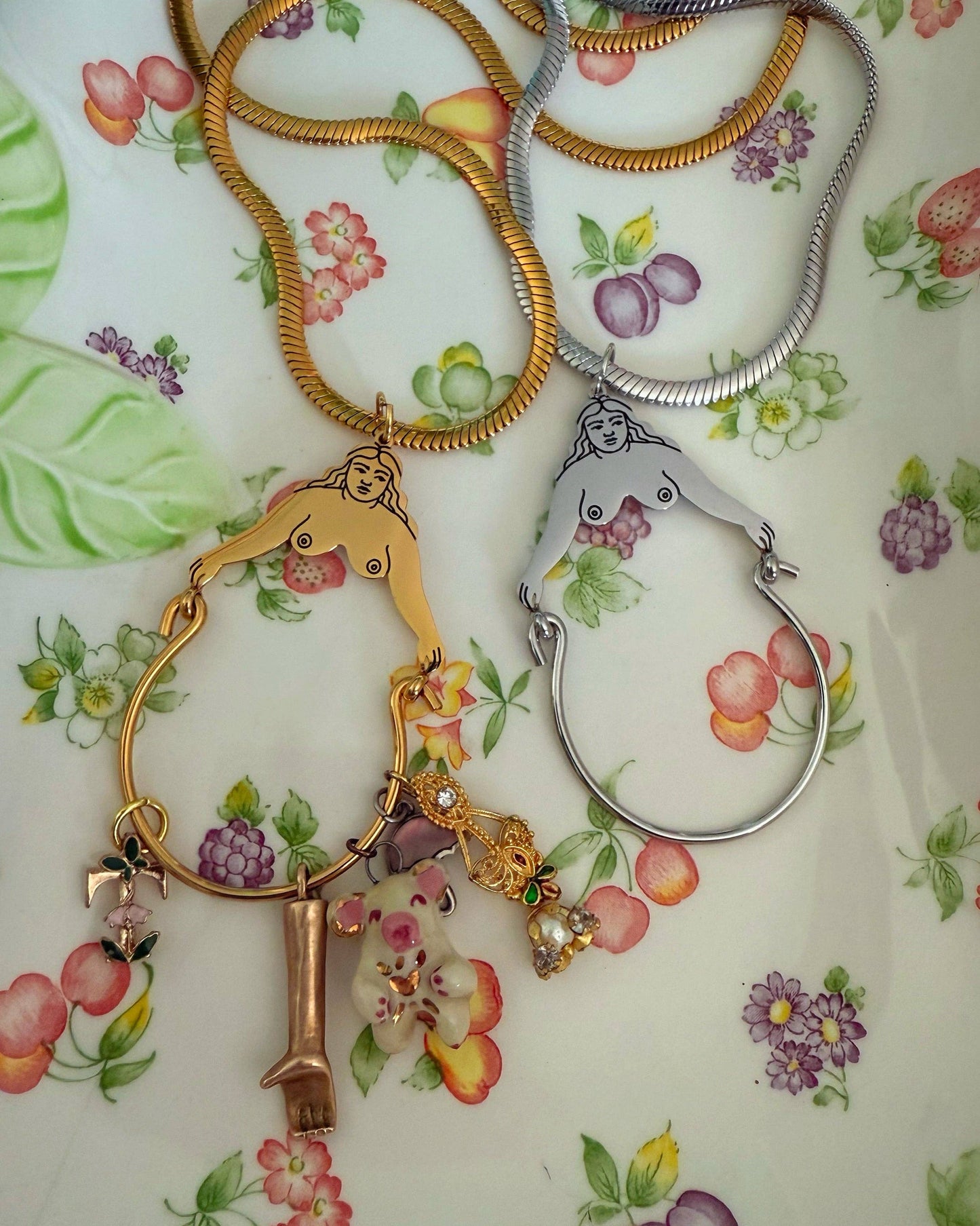 Bosom Buddy Charm Holder Pendant Necklace