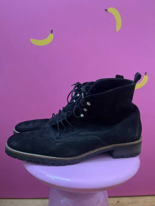 size 46 black suede Long Tall Sall boots