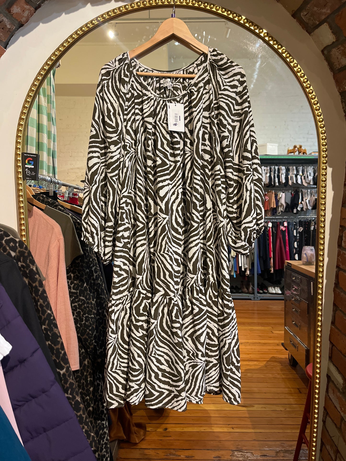 Size 3X Brown zebra Wray Dress