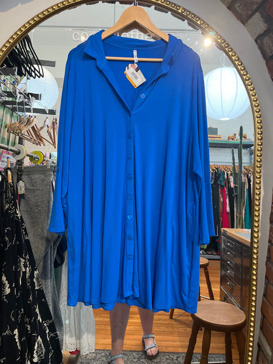 size 2X bright blue Blue Sky tunic