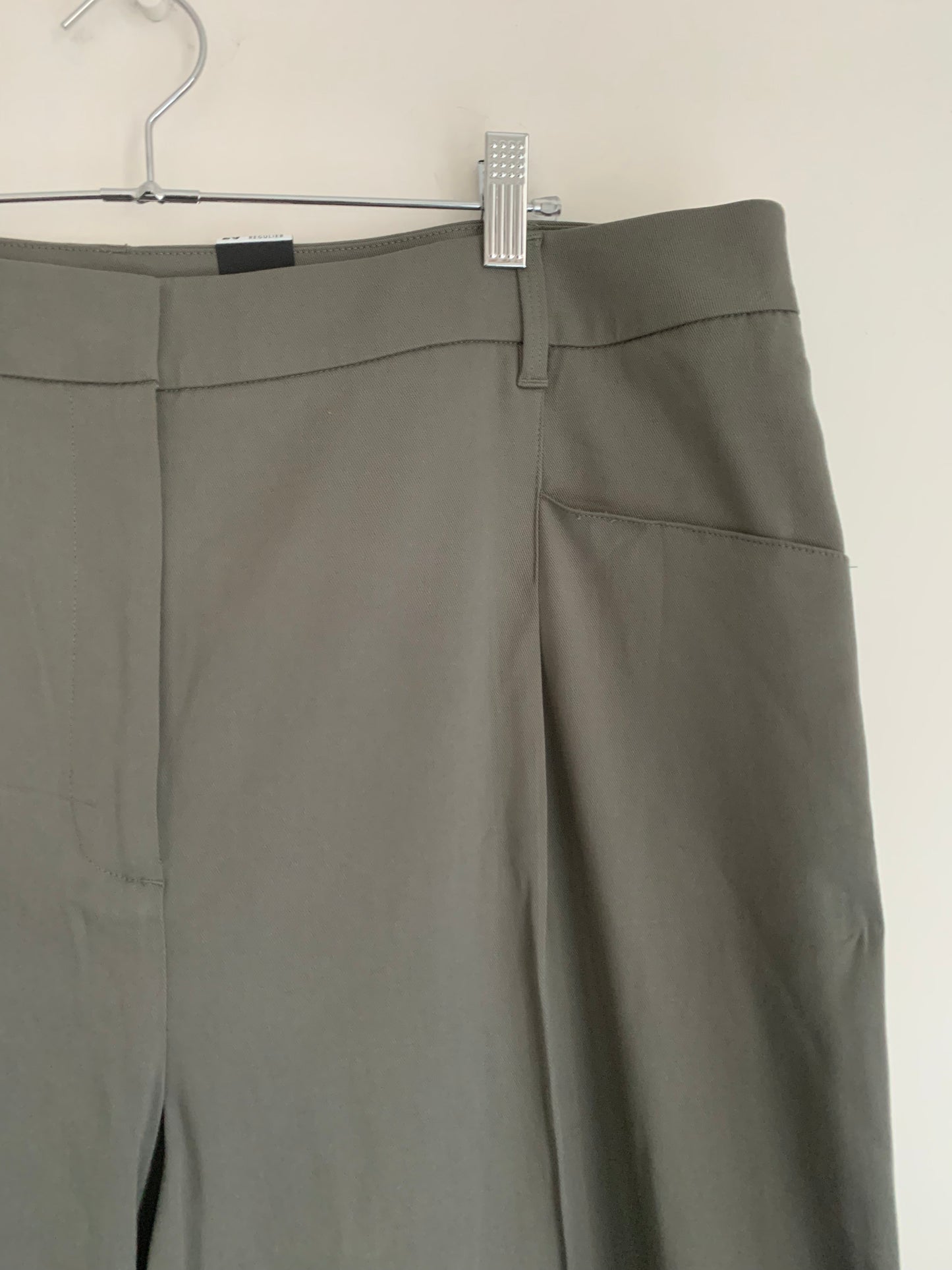 Size 20 Olive High Waist Wide Leg Trousers