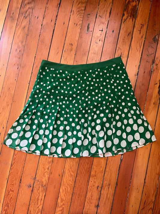 Size 16 Green white dot Boden (UK Brand) Skirt