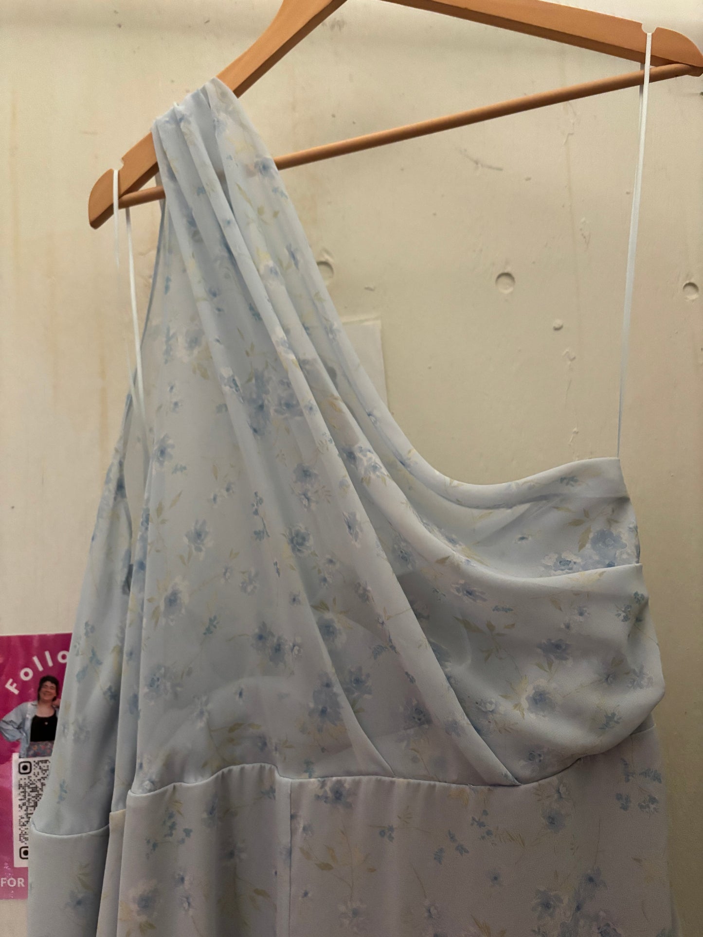 Size 20 baby blue floral Birdy Grey dress - long formal
