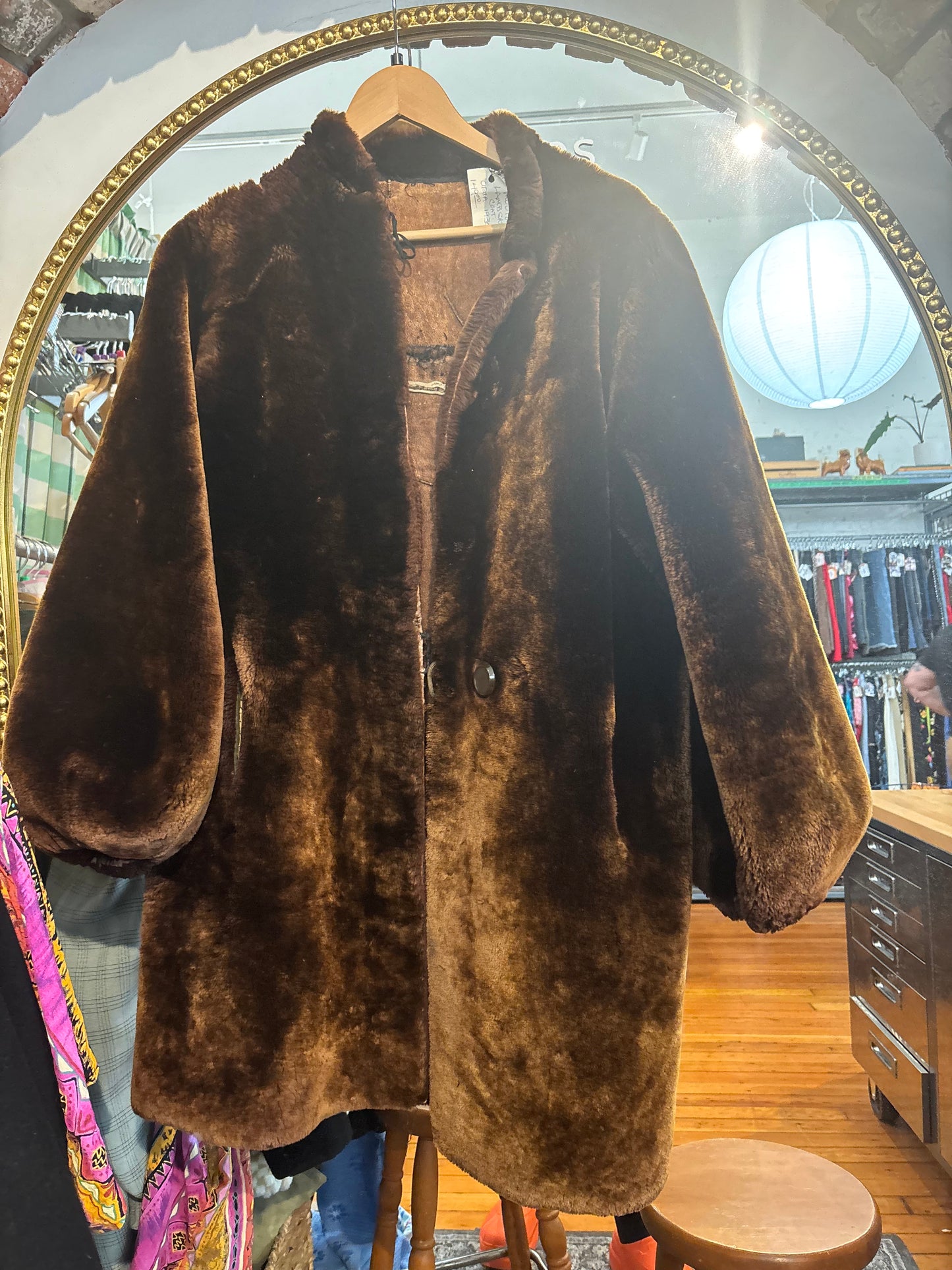 AS IS 1930s unusual mouton Lambswool size 40 jacket