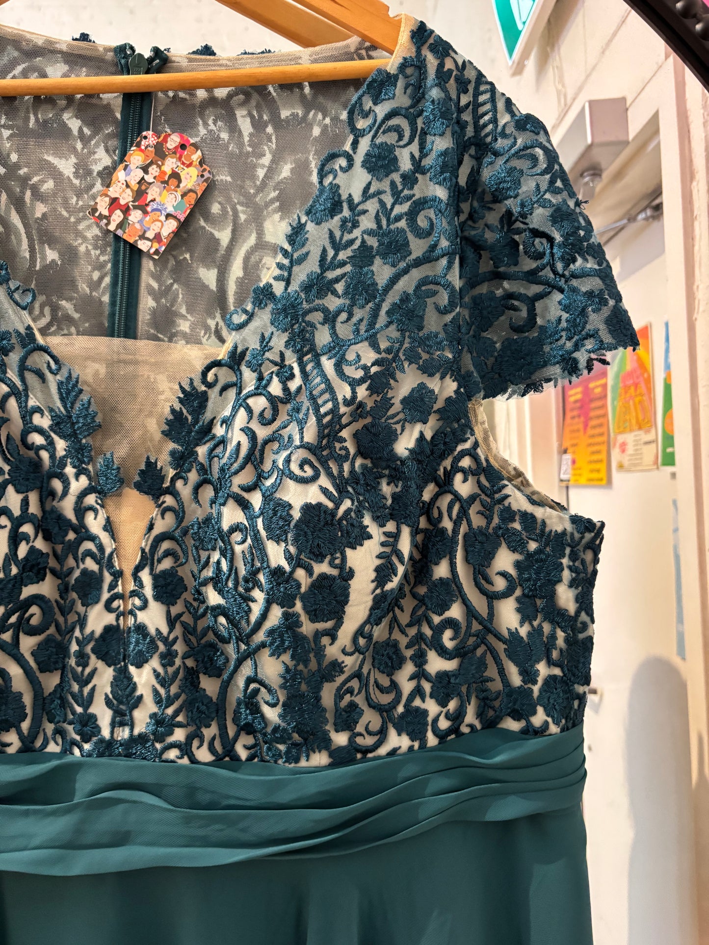 size 3-4X teal JJ's House fancy dress