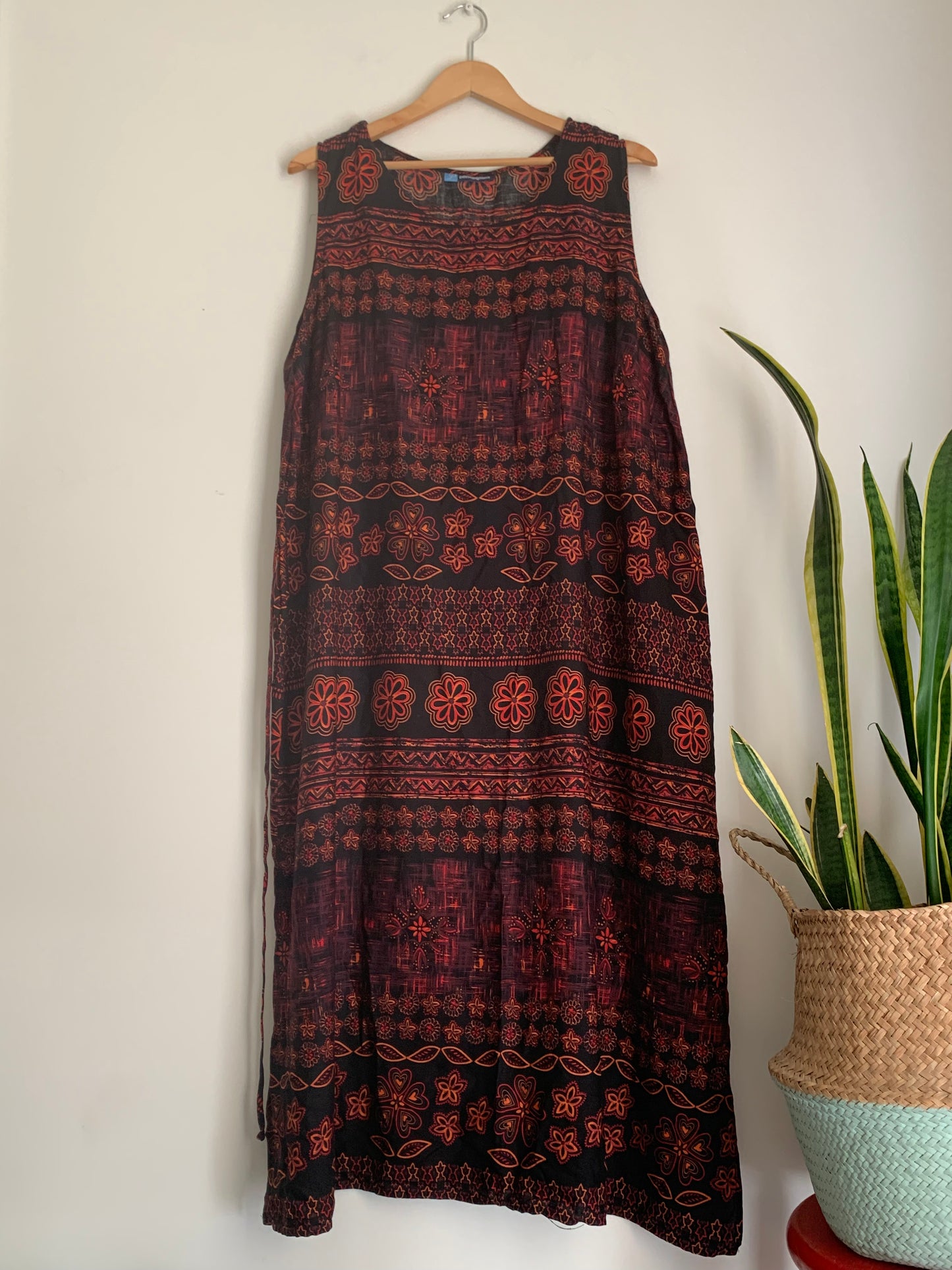 Size 20 Vintage Rayon Dress