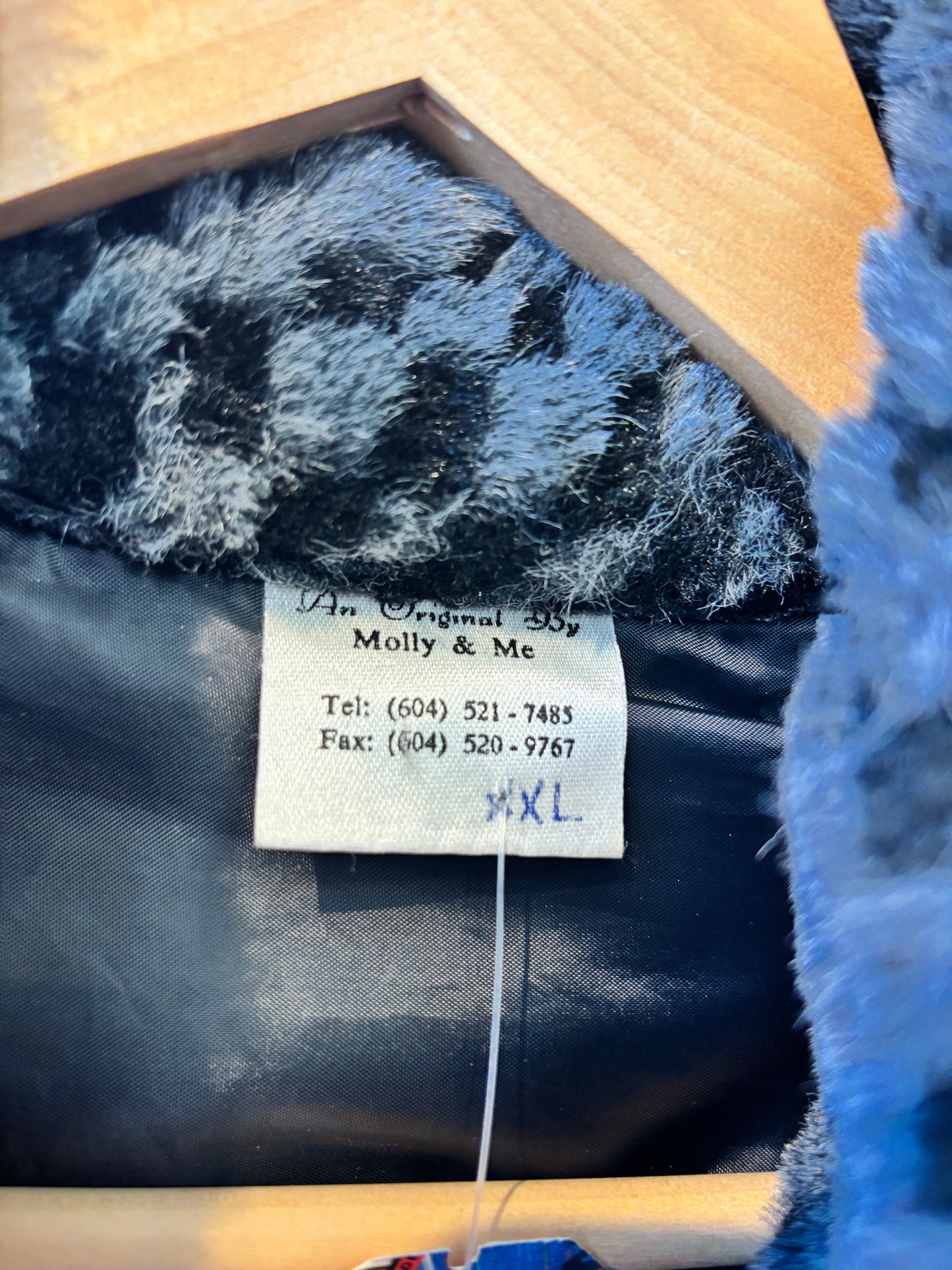 size XXL / 24 black grey checker RARE vintage Molly & Me jacket