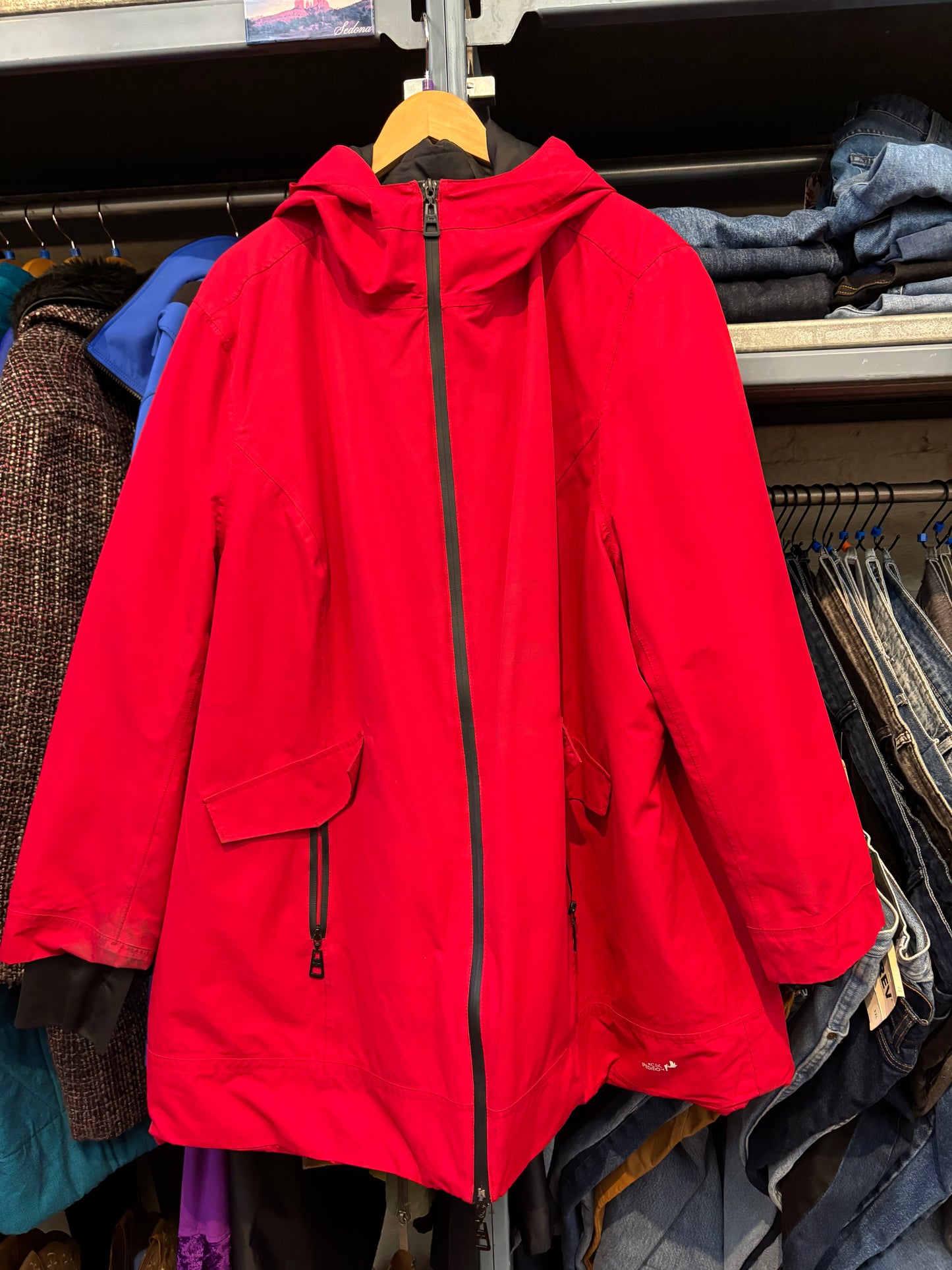 size 3X red bright Arctic expedition jacket - rain