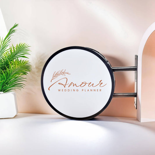 Wall Mounting Circular Sign Box with your logo