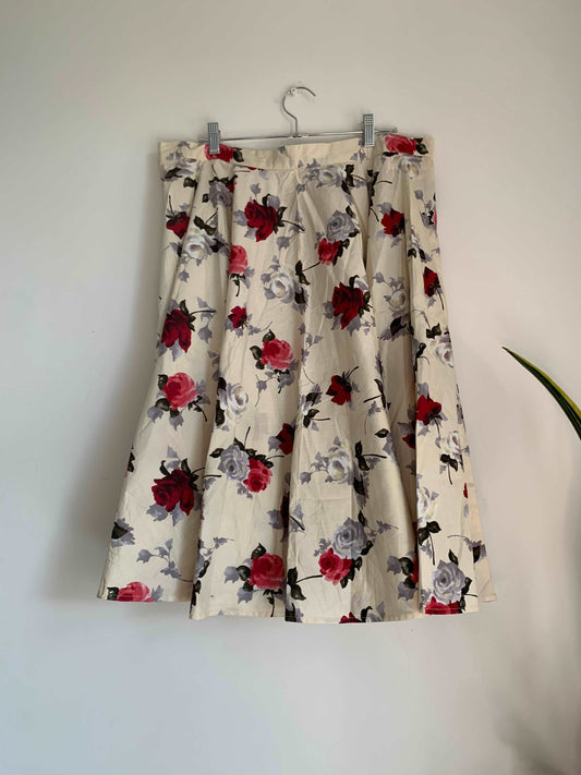 1X Hell Bunny floral-Skirt