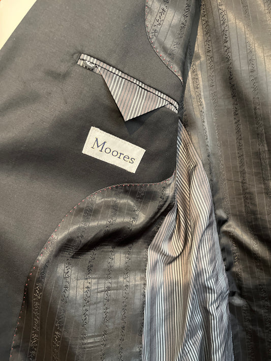 size 46L black wool VINTAGE Guy Laroche blazer sportscoat