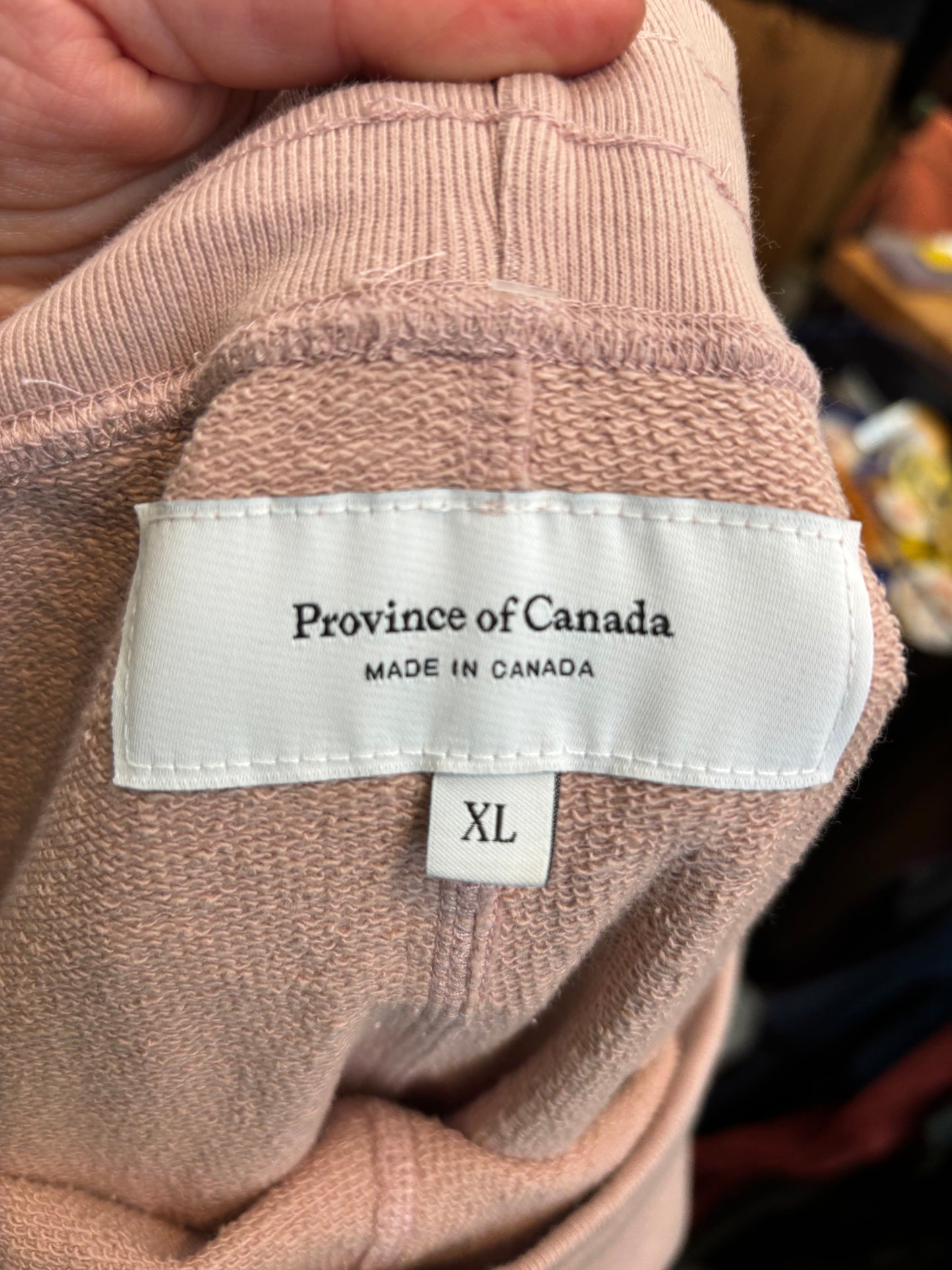 size XL light pink Province of Canada Joe sweats