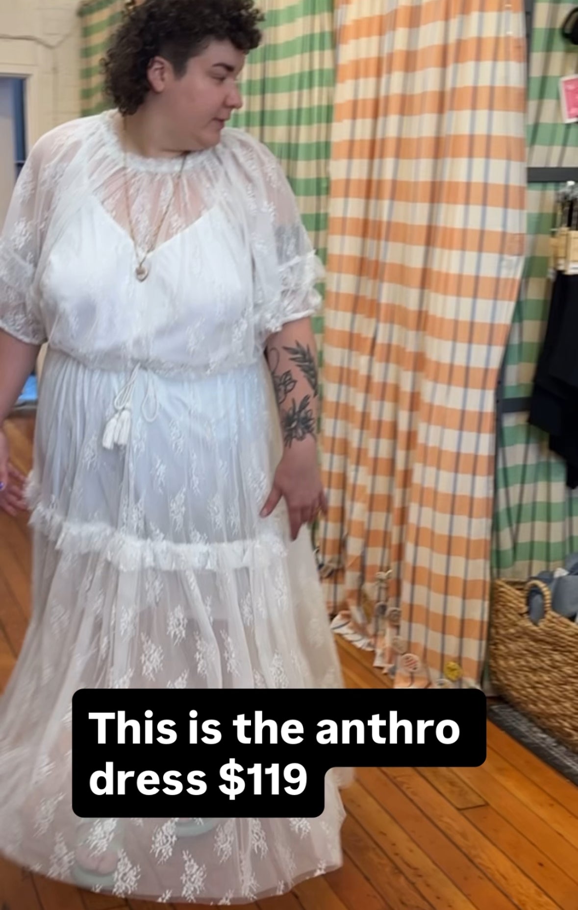 Size 3X Anthropologie “Let Me Be” white lace dress - NWT