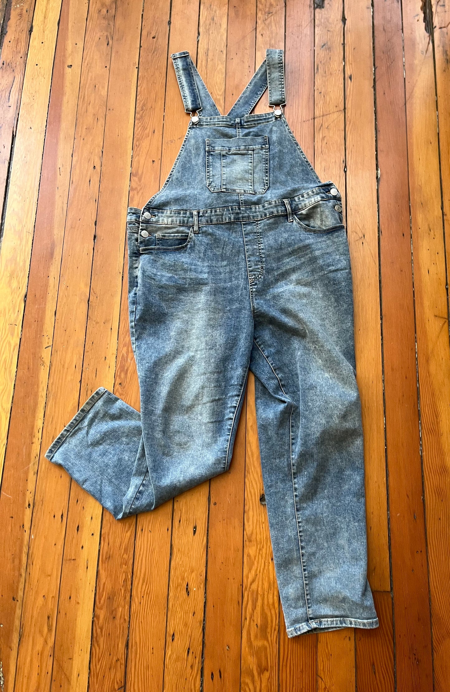 Size 1X denim Grand Beach Club Overalls